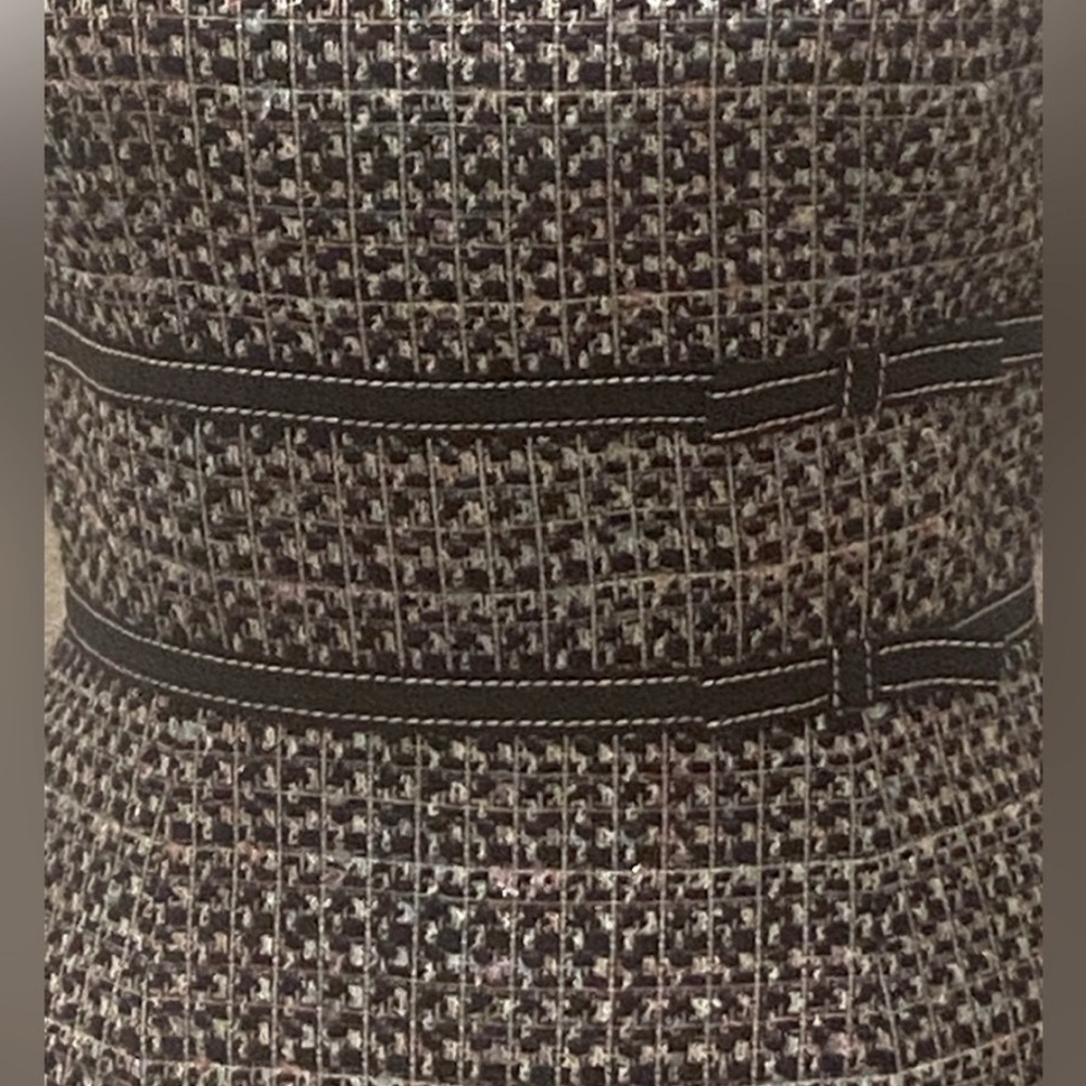 David Meister Black and tan Textured Midi Dress size 4 EA018 - Picture 6 of 10